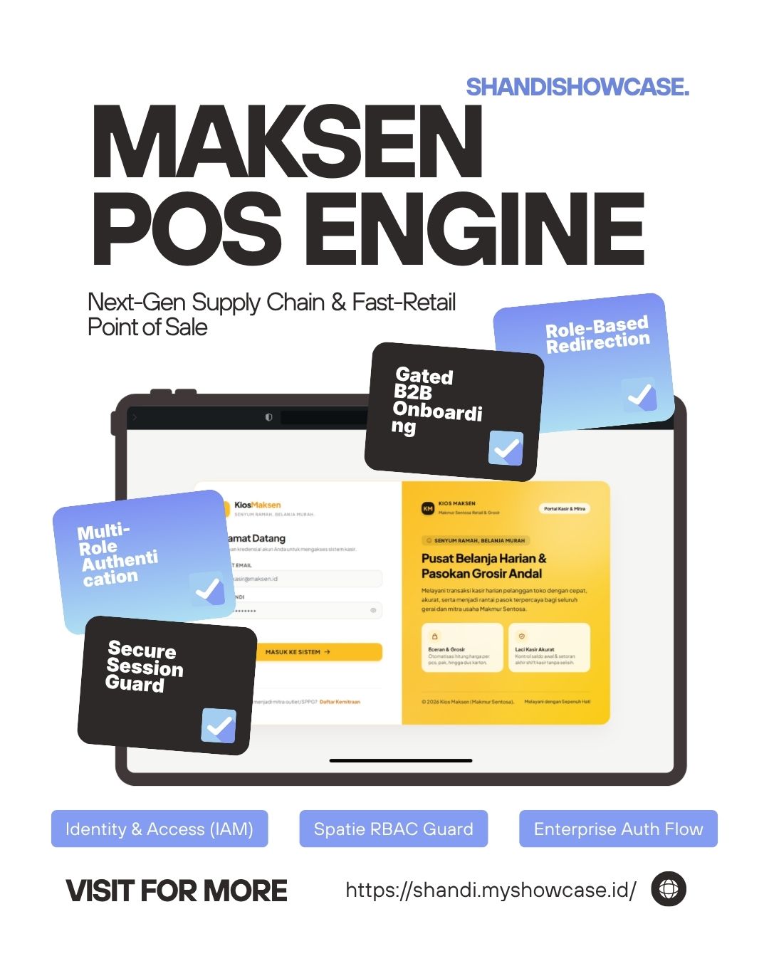 Kios Maksen - POS Retail & B2B Wholesale Supply Engine with Real-Time Customer Display Mobile UI