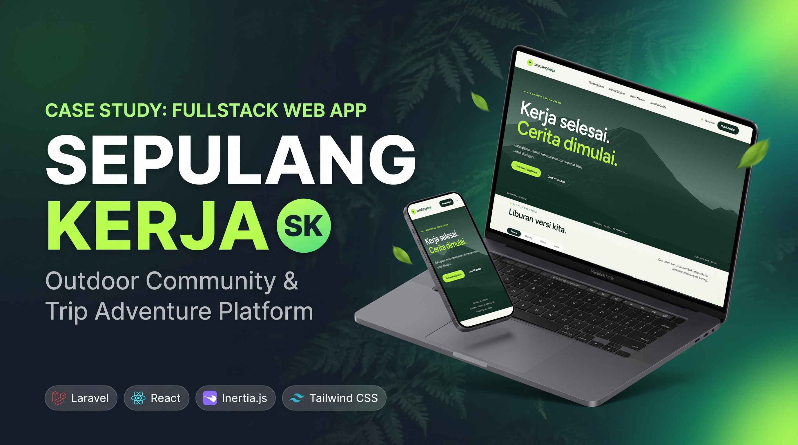 Sepulang Kerja - Outdoor Community & Trip Adventure Platform Desktop UI